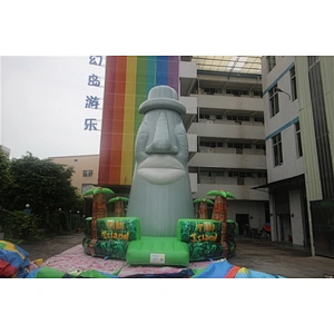 Inflatable Rock Climbing Wall Commercial Inflatable Adult Climbing Wall Rock Bouncer for Sale human face 7x7x8m