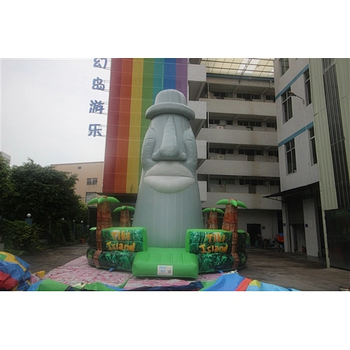Inflatable Rock Climbing Wall Commercial Inflatable Adult Climbing Wall Rock Bouncer for Sale human face 7x7x8m