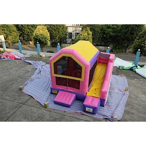 pink Cinderella princess bouncer with slide jumping castle&Inflatable Combo-6x4x4M