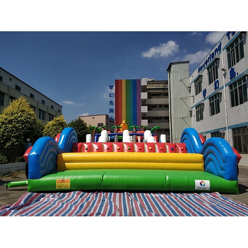 colorful rainbow outdoor obstacle course equipment which is belonging to inflatable obstacle course for sale-30x8x7M