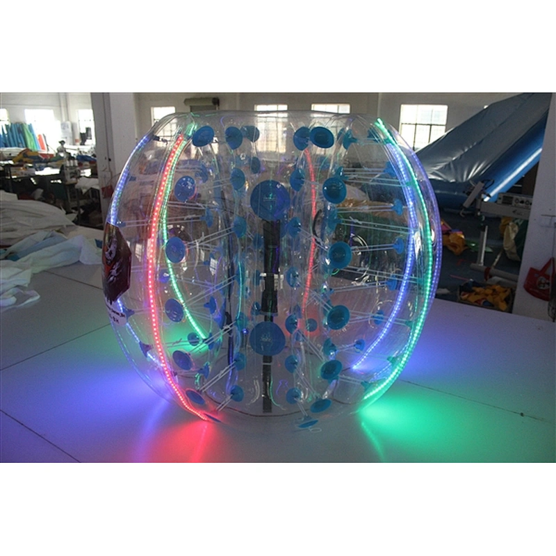 Colorful LED bubble ball human inflatable bumper bubble ball inflatable ball with led light-1.5m