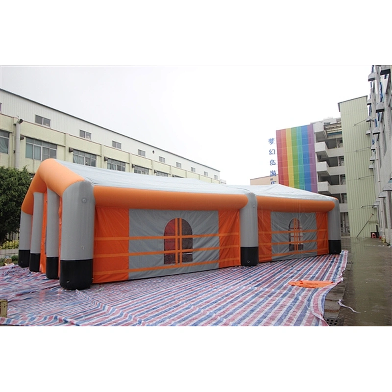 commercial inflatable camping tent inflatable gray house for fun-13.3x7.3M