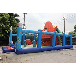 spongebob and Patrick star fun city inflatable amusement park-9x6x5M