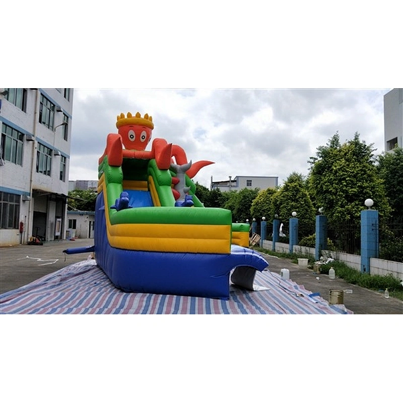 Small Toy Clearance Names Float Toys Sale Giant Water Slides Manufacturer Boat Colorful Octopus Inflatable Slide Price For Sale-11.3x3.6x4.55M