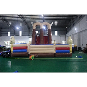 bull horn bouncer with slide jumping castle&Inflatable Combo-7x6x5.5M