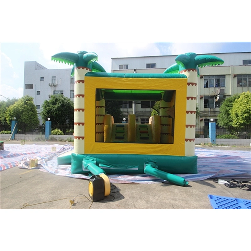 Hawaii monkey coconut tree jungle bouncer with slide jumping castle&Inflatable Combo-5.5x4x4M