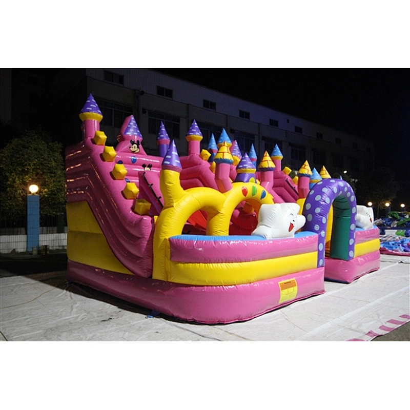 mickey inflatable bouncer slide inflatable castle Inflatable Slide-7x4x4M