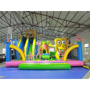 Spongebob and Patrick Star bouncer with slide jumping castle&Inflatable Combo-8.6x8x6.5m