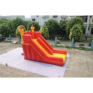 red yellow inflatable bouncer slide basic slide  Inflatable Slide-7x3.4M