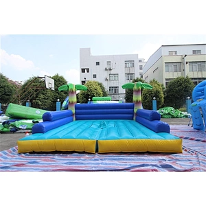 exciting coconut tree surfing platform inflatable sports-5x5m