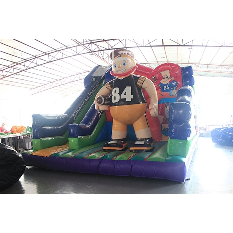 rugby player inflatable bouncer slide Inflatable Slide-8x6x6M