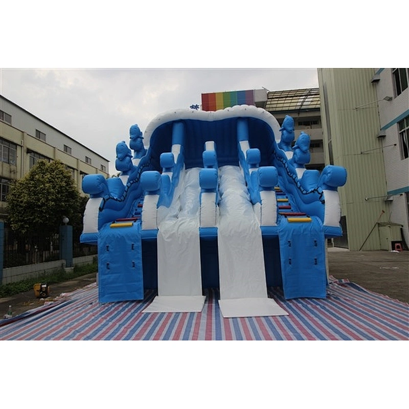 Outdoor Dry Lake Used Water Park Giant Floating Heavy Duty Pool Slide Inflatable Water Slides For Kids For Sale-8x6x6M