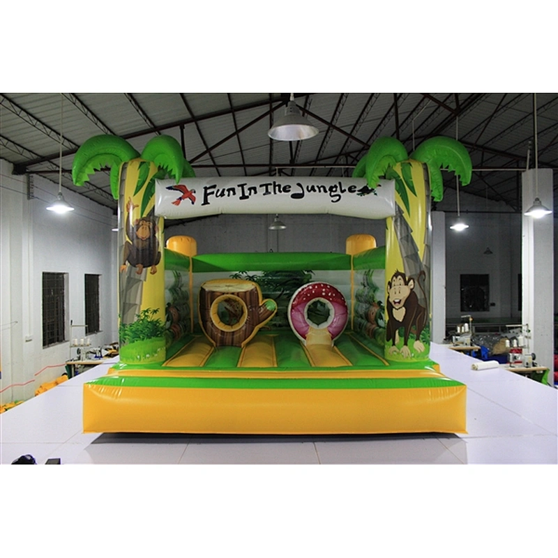 fun In the jungle hawaii bouncer coconut tree tropical style inflatable jumping castle& Inflatable Bouncer Inflatable Bouncer-3.5x 3m
