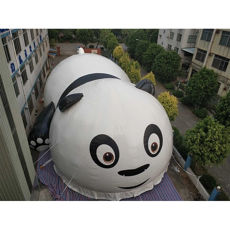 Giant panda Large Commercial Facet Clear Transparent Led Family Wedding Camping Bubble Inflatable Yurt Tent-30x20x7.9M