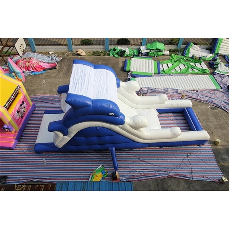 whale inflatable water slide-11.3x3.6x4.55M