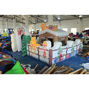 Inflatable christmas decoration, christmas decorations inflatable, Inflatable Christmas Bouncy Castle-4x4x2.5