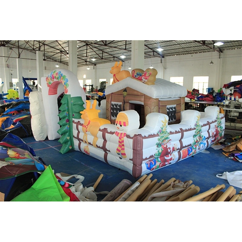 Inflatable christmas decoration, christmas decorations inflatable, Inflatable Christmas Bouncy Castle-4x4x2.5