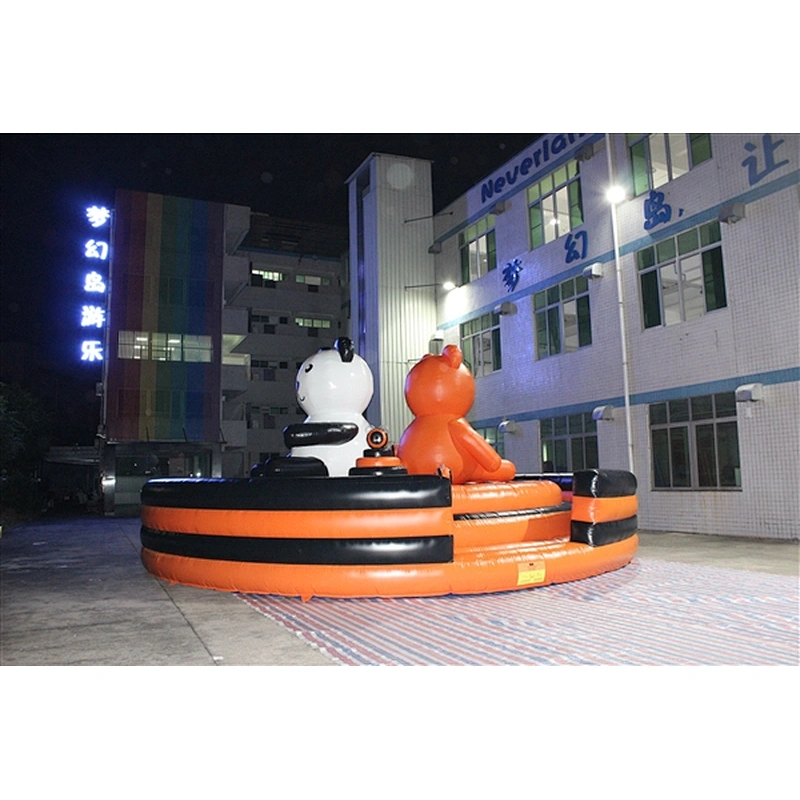 sitting bear on the ground fun city inflatable amusement park-10x10x4M