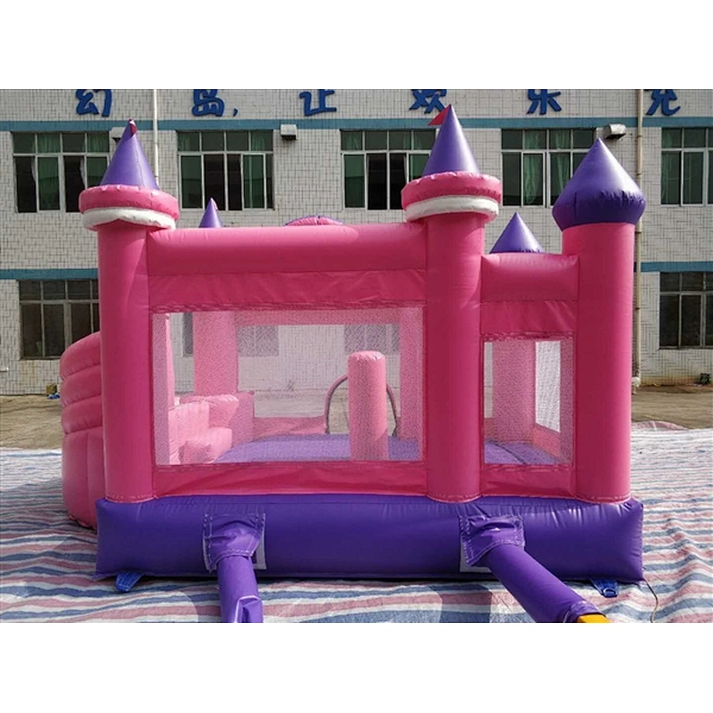 pink Cinderella princess bouncer with slide jumping castle&Inflatable Combo-4x3x3.8M