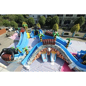 Water Slide For Adult Large Swimming Pool Water Park Pop For Sale-25x25m