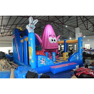 spongebob and Patrick star fun city inflatable amusement park-8x6x5M