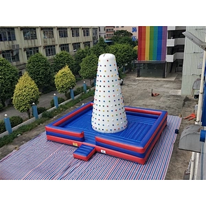 Inflatable Flying Spider-Man Rock Climbing Wall Giant Inflatable Climbing Holds Wall For Sale-10x10x8m