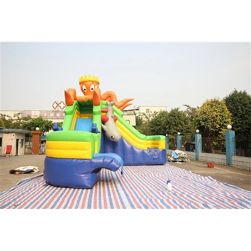 Small Toy Clearance Names Float Toys Sale Giant Water Slides Manufacturer Boat Colorful Octopus Inflatable Slide Price For Sale-8x6x6m