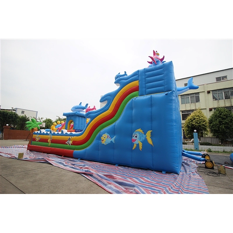giant fierce shark Underwater World fun city inflatable amusement park-12x7x8.5M