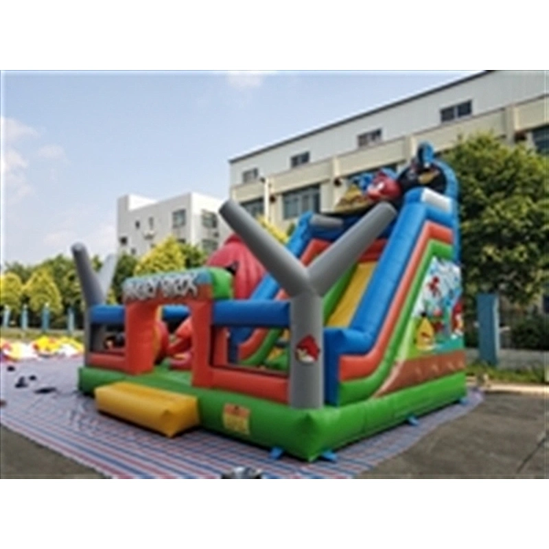 angry birds bouncer with slide fun city inflatable amusement park-6x6x5M
