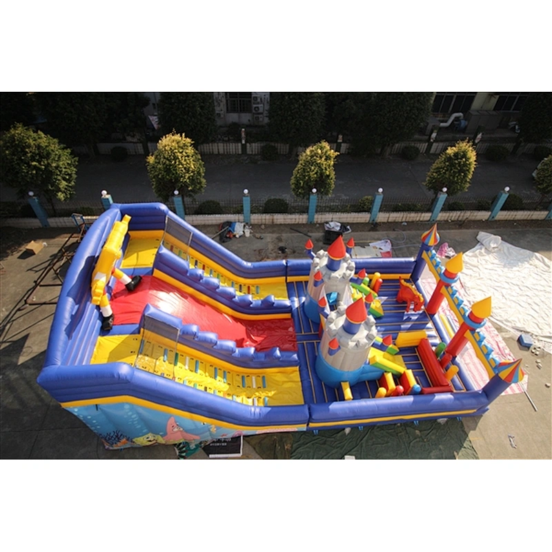 spongebob and Patrick star fun city inflatable amusement park inflatable castle-15x8x6M