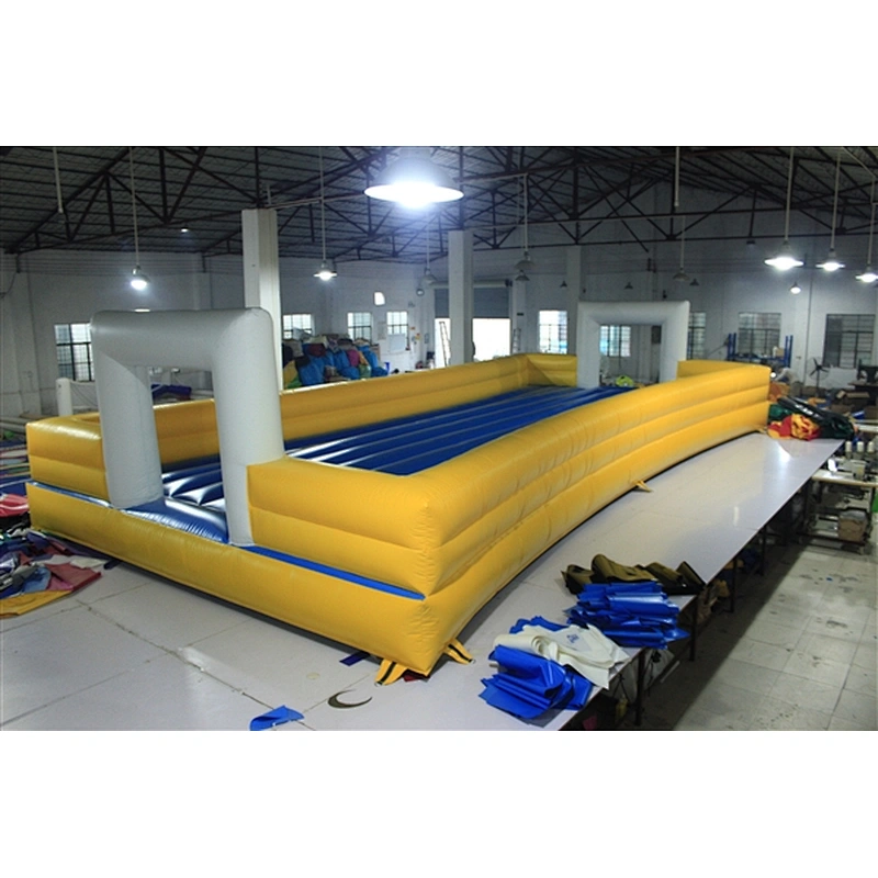 crazy interesting soccer field inflatable football court Inflatable soap football field-10x5m