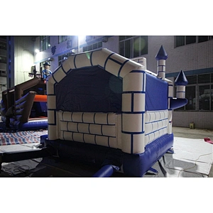 blue and white soliders sentinel bouncer with slide jumping castle&Inflatable Combo-4x4.35x3M