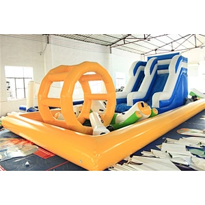 inflatable bouncer slide with Cyclone Inflatable Slide-3x4M+5x10M