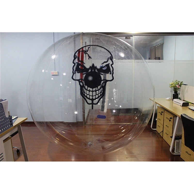 inflatable ball with printed scary skull