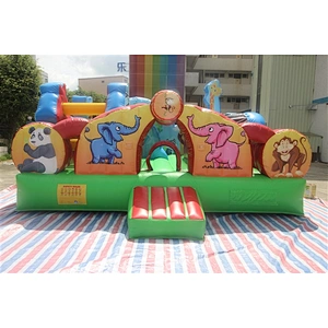 kingdom of animals zoo animals gathering fun city inflatable amusement park-5.1x5.1x2.8m