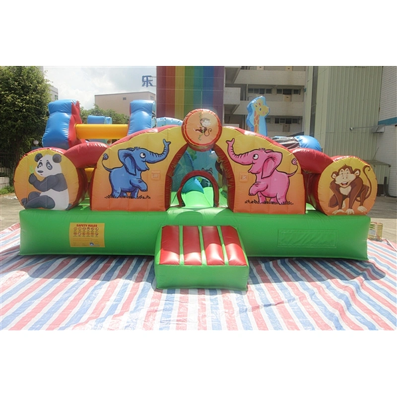 kingdom of animals zoo animals gathering fun city inflatable amusement park-5.1x5.1x2.8m