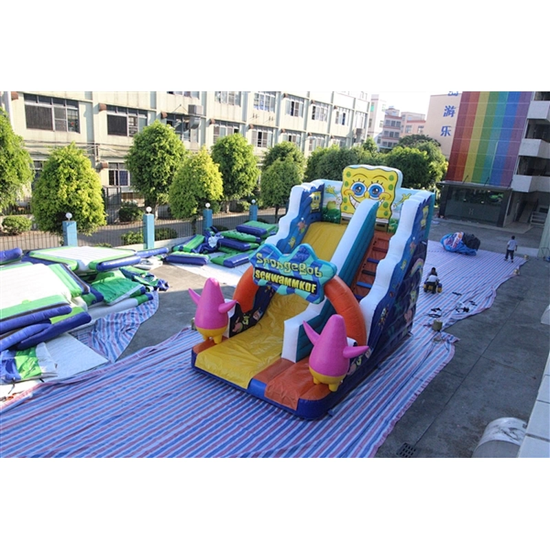 Spongebob and Patrick star inflatable bouncer slide Inflatable Slide-7x4x5M