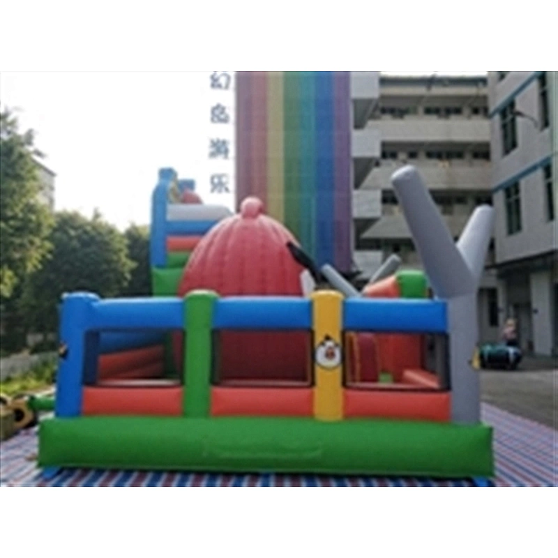 angry birds bouncer with slide fun city inflatable amusement park-6x6x5M