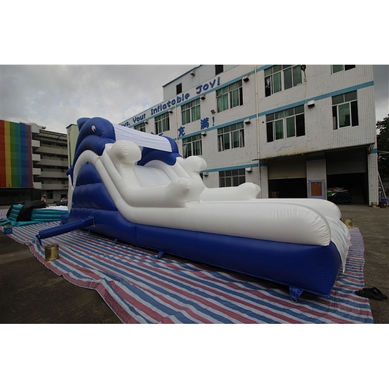 navy blue white basic slide Inflatable Slide-11.3x3.6x4.5M