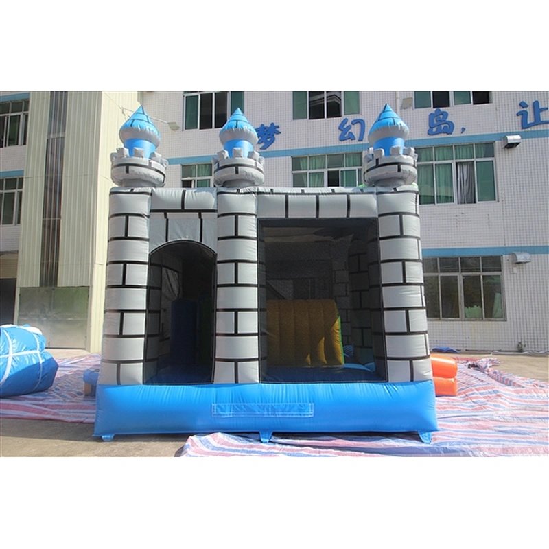 grey castle with dragon bouncer with slide jumping castle&Inflatable Combo-6x4x4M