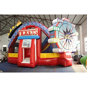 playground tickets with ferris wheel fun city inflatable amusement park-7x6x4M