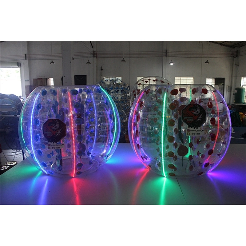 Colorful LED bubble ball human inflatable bumper bubble ball inflatable ball with led light-1.5m