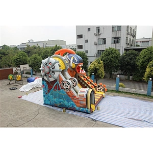 ugly fierce piranha fish slide Inflatable Slide-6x7x6.5M