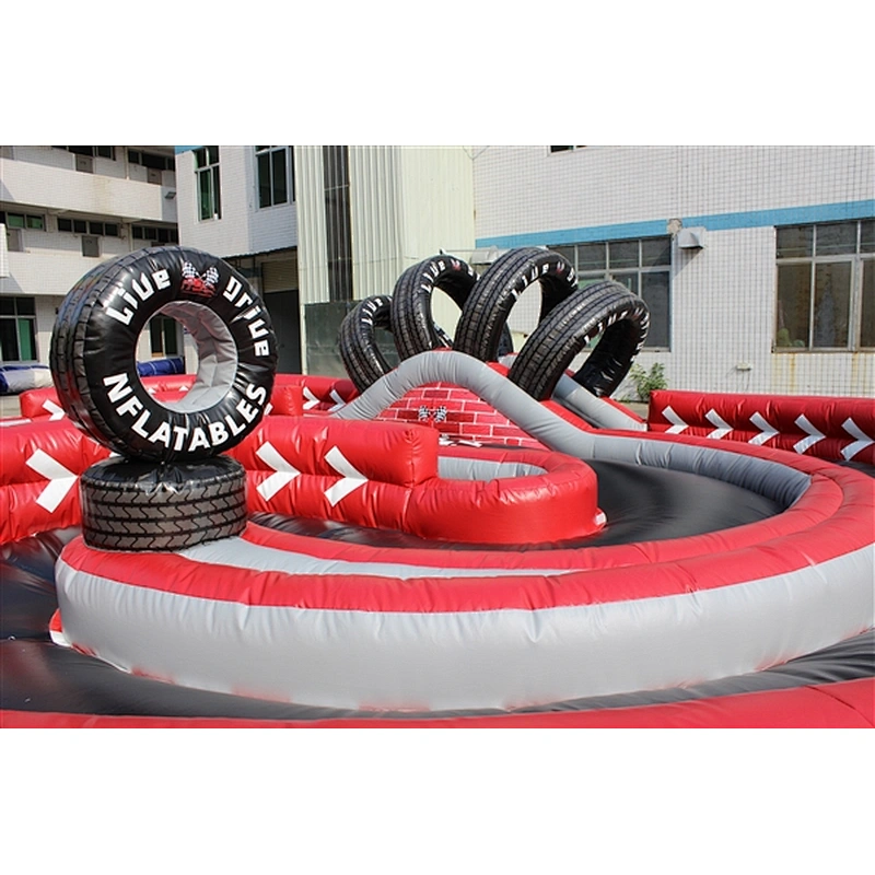 attractive live driving car racing New design go kart inflatable circuit racing track for sporting events, inflatable race track for sale inflatable sports-10x7.7m