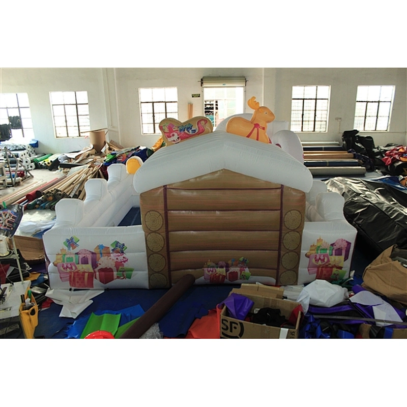 Inflatable christmas decoration, christmas decorations inflatable, Inflatable Christmas Bouncy Castle-4x4x2.5