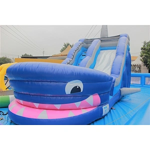 giant shark head inflatable bouncer slide Inflatable Slide-8x5.5x5.5M