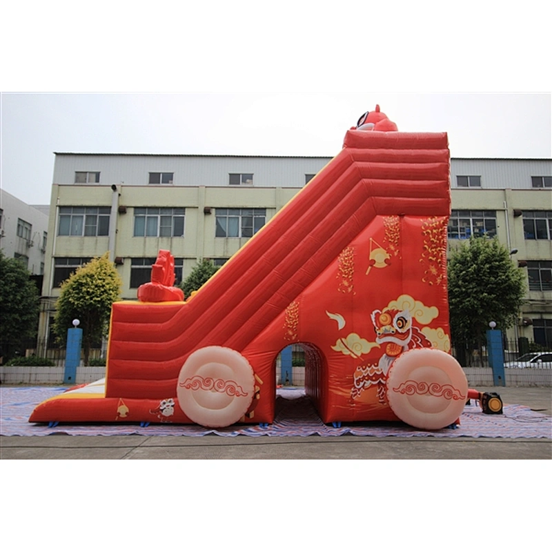 chinese style lucky dragon new year festival Inflatable Slide-8x6x7M