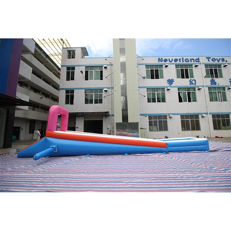blue orange pink slides for kid long slide inflatable bouncer slide Inflatable Slide-10x2x14.3M
