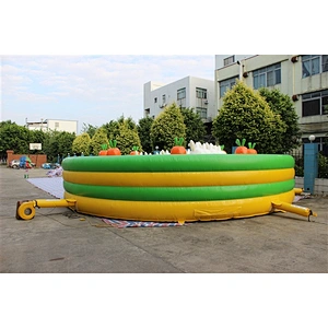 cute white bunny rabbit on the grass fun city inflatable amusement park-8x8x2.6M