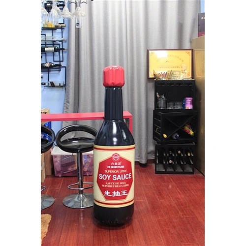 Promotional Customized Giant Champagne Inflatable Soy Water Bottle For Sale-1.2m